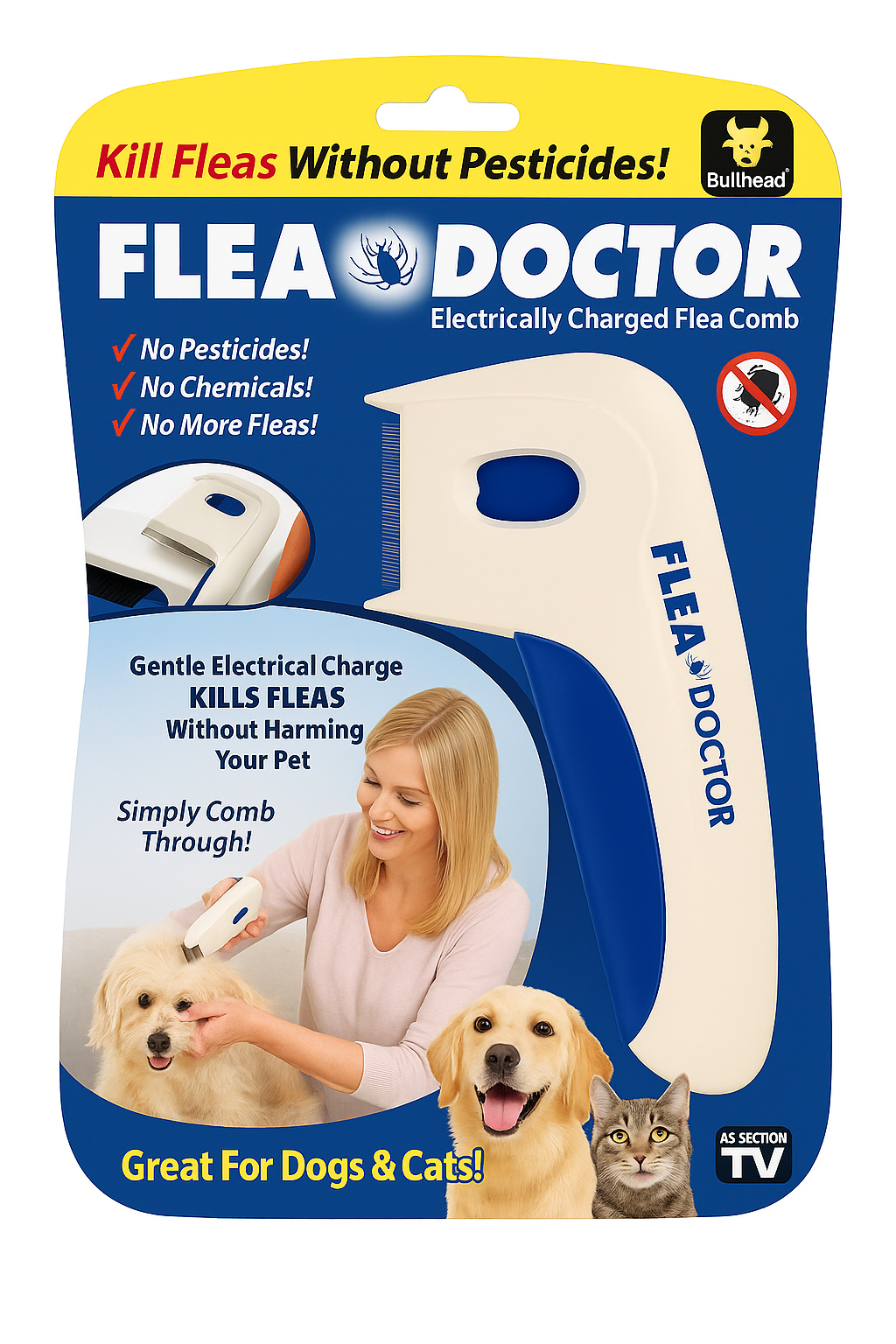 PEINE ELIMINADOR DE PLAGAS DE MASCOTAS